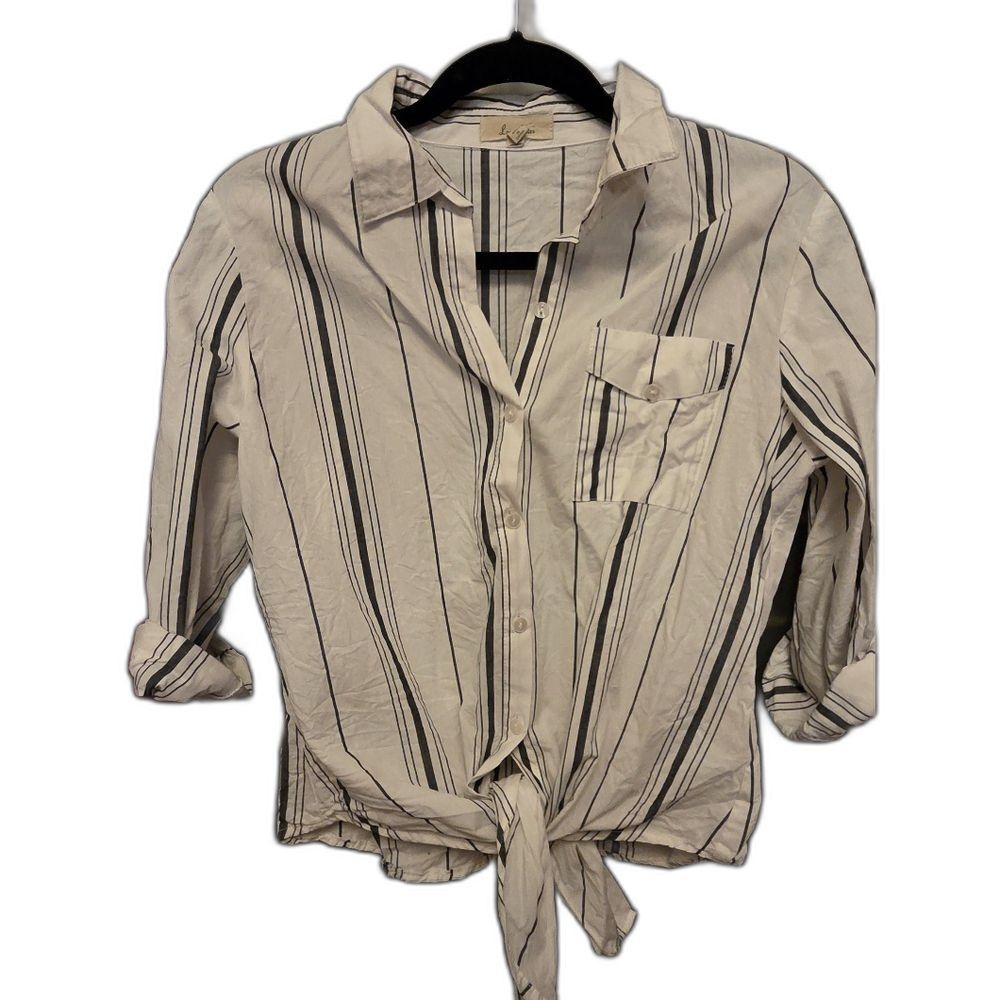 Striped White and Black women's Shirt